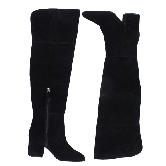 New JCREW Sadie Over-the-knee Boots Black Suede - Picture 2 of 3